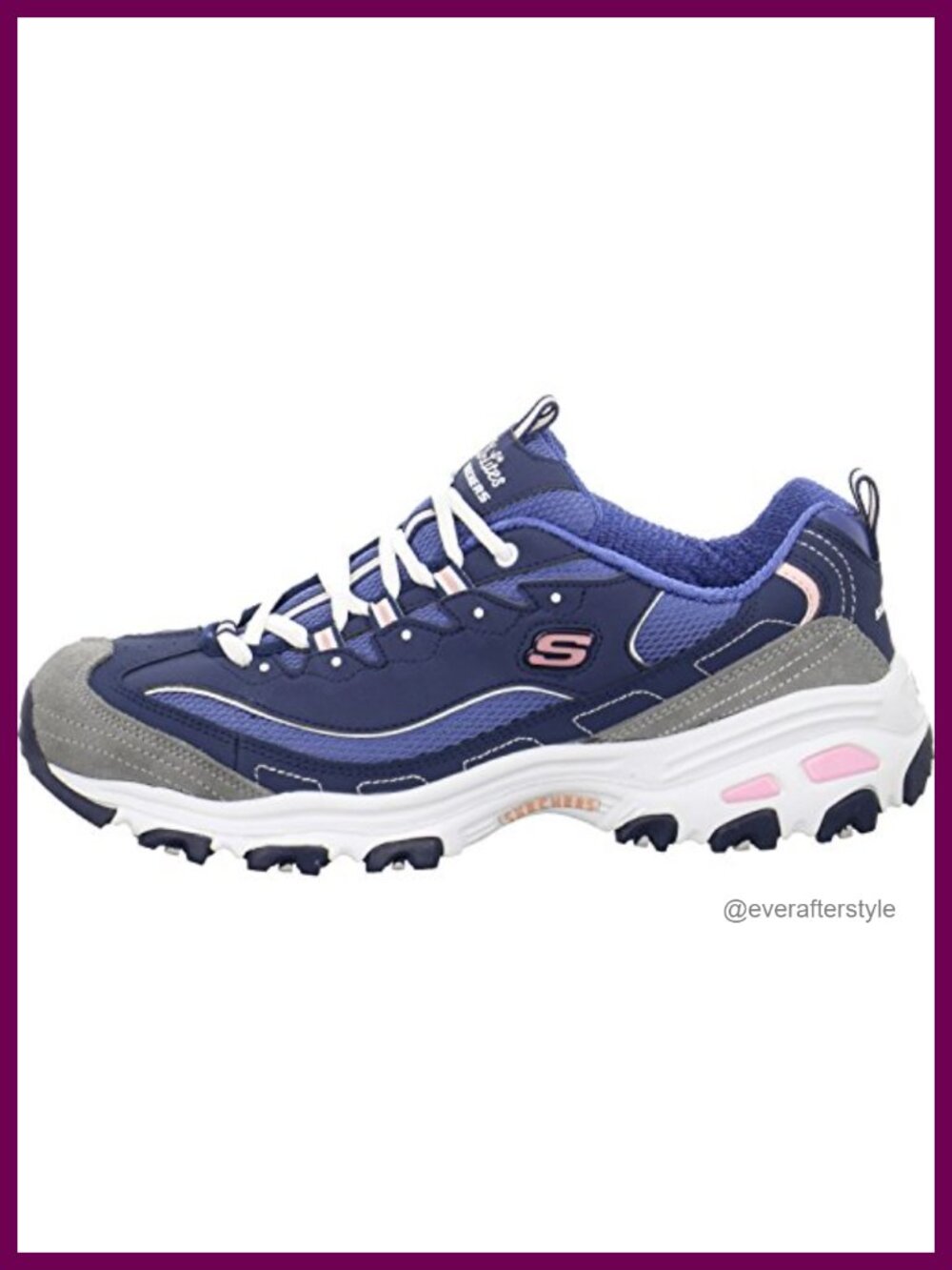 Skechers Womens D'Lites New Journey Lace-Up Sneaker Cushioned Walking Shoe